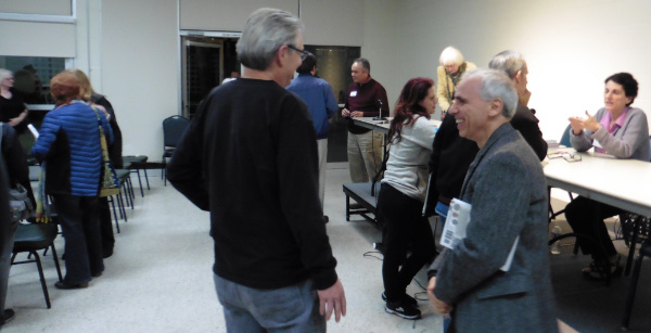 Mingling after the TheWGroup Trends in Publishing panel for writers.