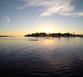 View of Marina del Rey harbor from Whiskey Red's. Photo used from their website with permission.